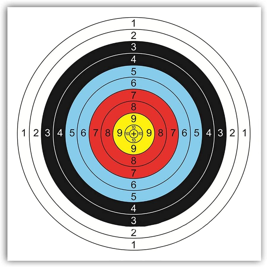 Nicoone Bogenschießen Ziel Gesicht,30 Stück Bogenschießen Ziel Schießen Zubehör,Bogenschießen Zielscheiben für Pfeil und Bogen & Armbrust, Bogenschießen Zubehör,40X40cm